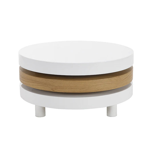 Gomboc 3 Tier High Gloss Rotating Coffee Table