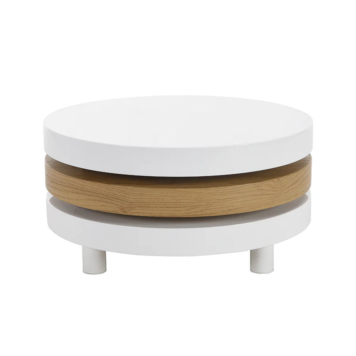 Gomboc 3 Tier High Gloss Rotating Coffee Table