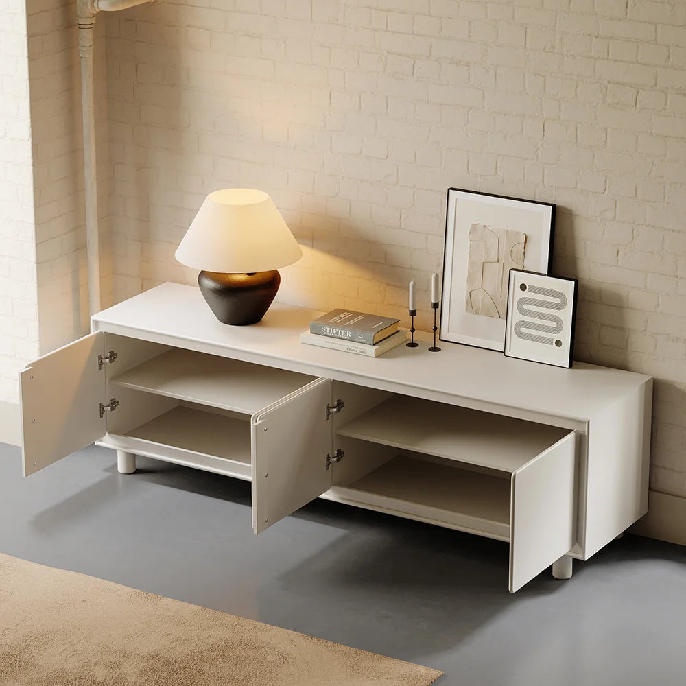 Modern White Tall TV Stand