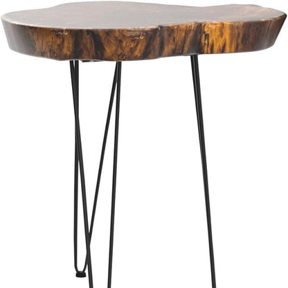 Natural Wood End Table