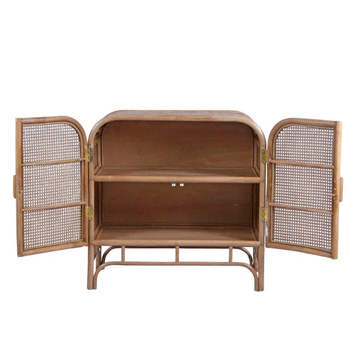 Rosalie brown rattan sideboard