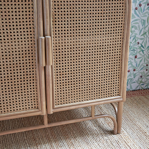 Rosalie brown rattan sideboard