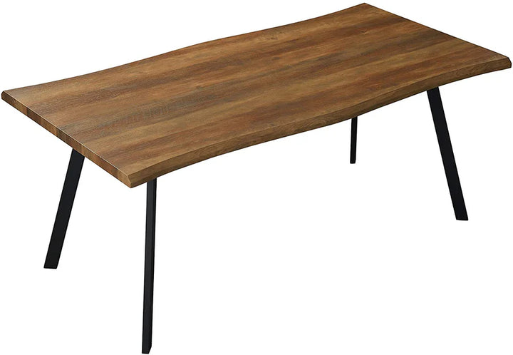 Kenora Wood Effect 150 cm Dining Table with Curved Edges 4 Seater
