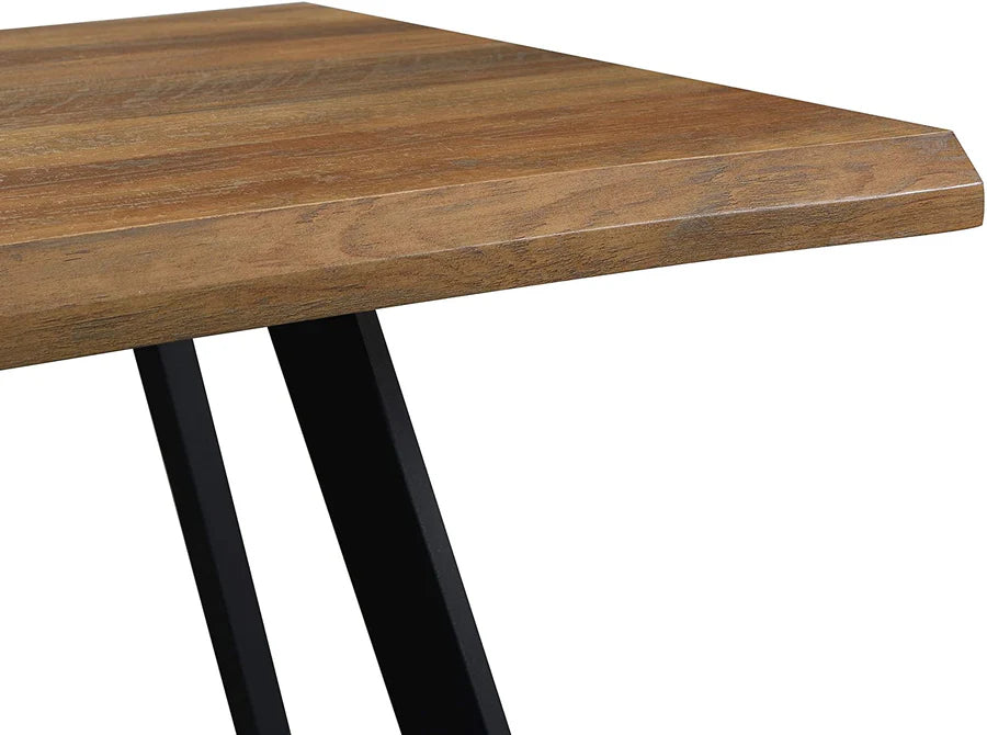 Kenora Wood Effect 150 cm Dining Table with Curved Edges 4 Seater