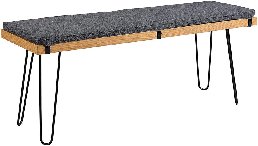 MEILEN Oak Dining Table Set with 2 Stools and 1 Dining Bench