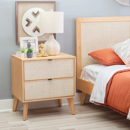 Amani 2 - Drawer Cane Nightstand
