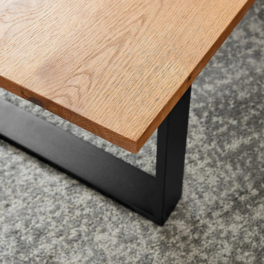 Kelonwa River Effect solid Oak and inset Glass Coffee Table