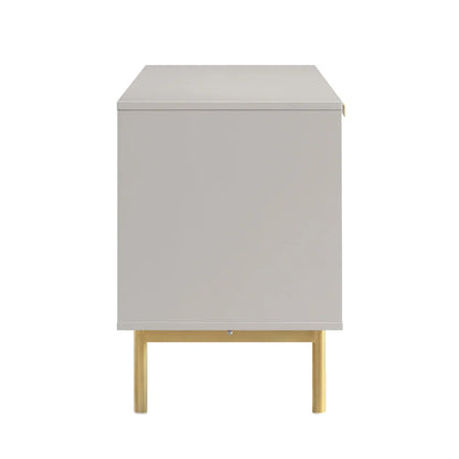 Richmond Ridged 120cm Wide TV Media Unit, Matte Taupe