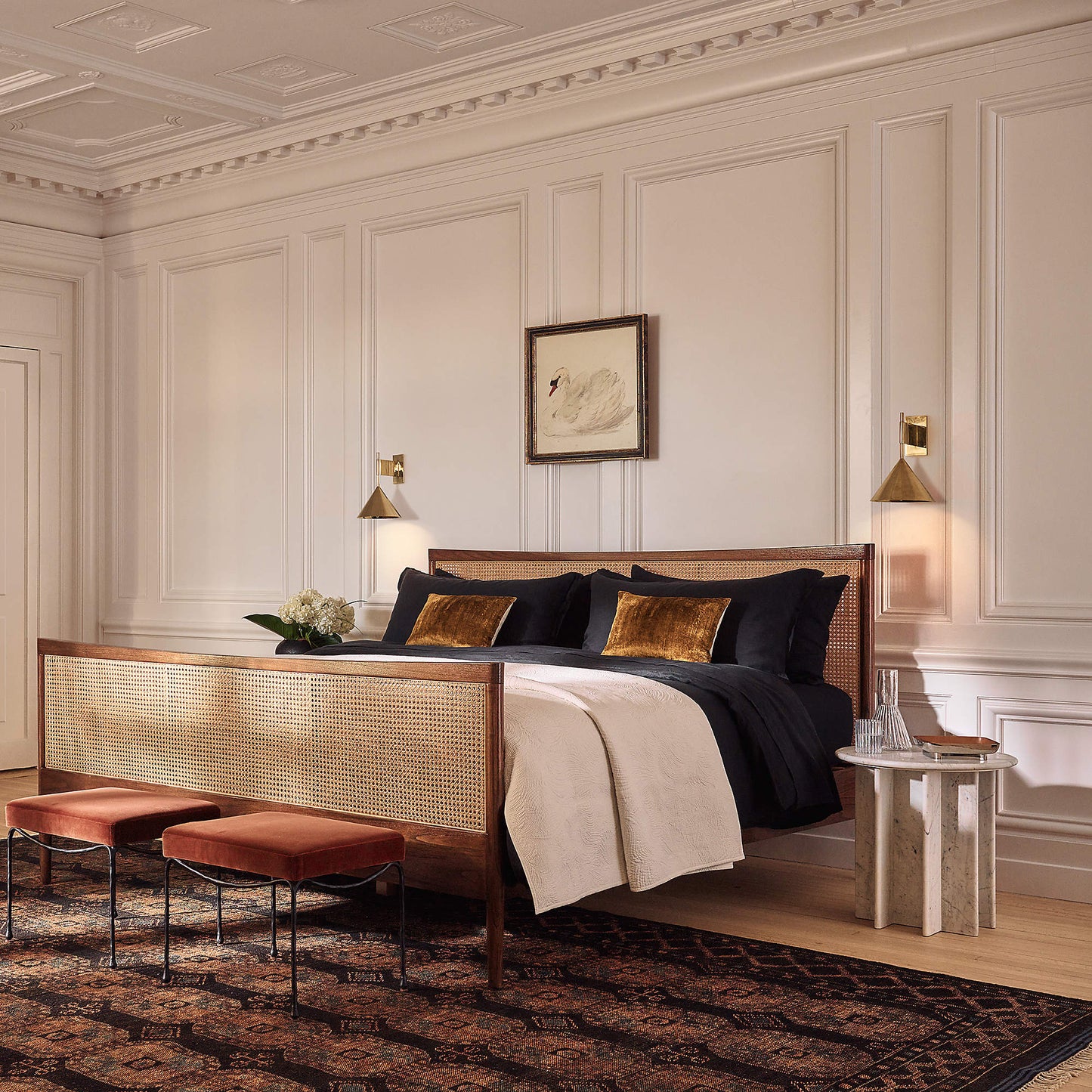 Maeve Natural Cane Queen Bed