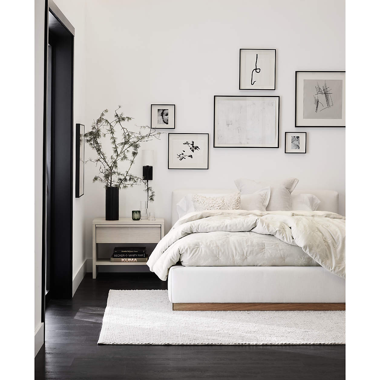 Clemente Whitewashed Ash Nightstand