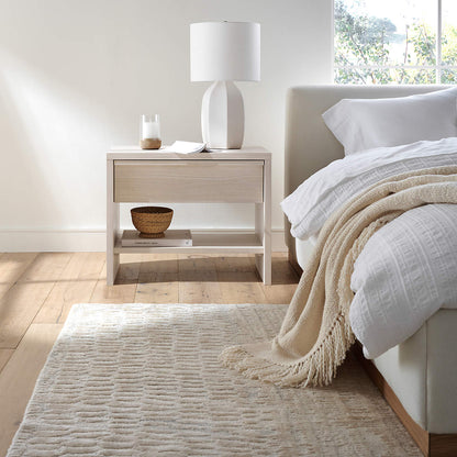 Clemente Whitewashed Ash Nightstand