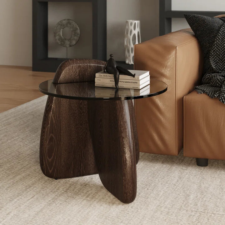 Columnia Glass End Table