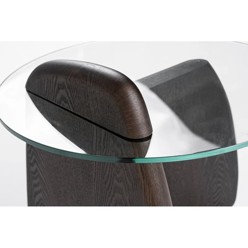 Columnia Glass End Table