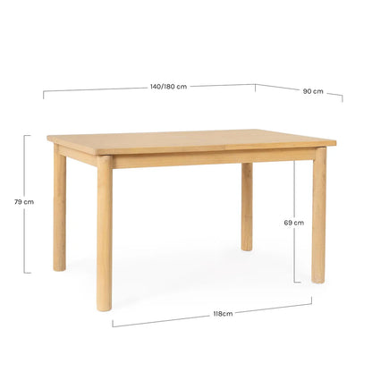 DANE EXTENDABLE TABLE PACK + 4 DARI CHAIRS