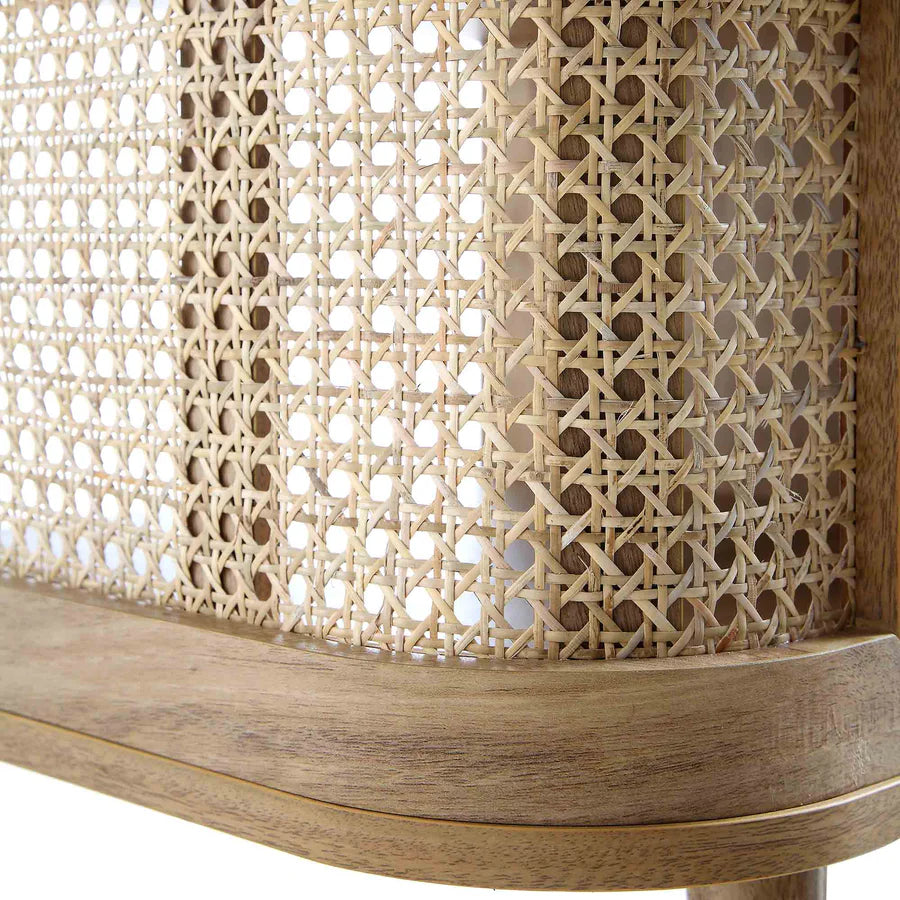Izzy Curved Rattan Coffee Table, Natural