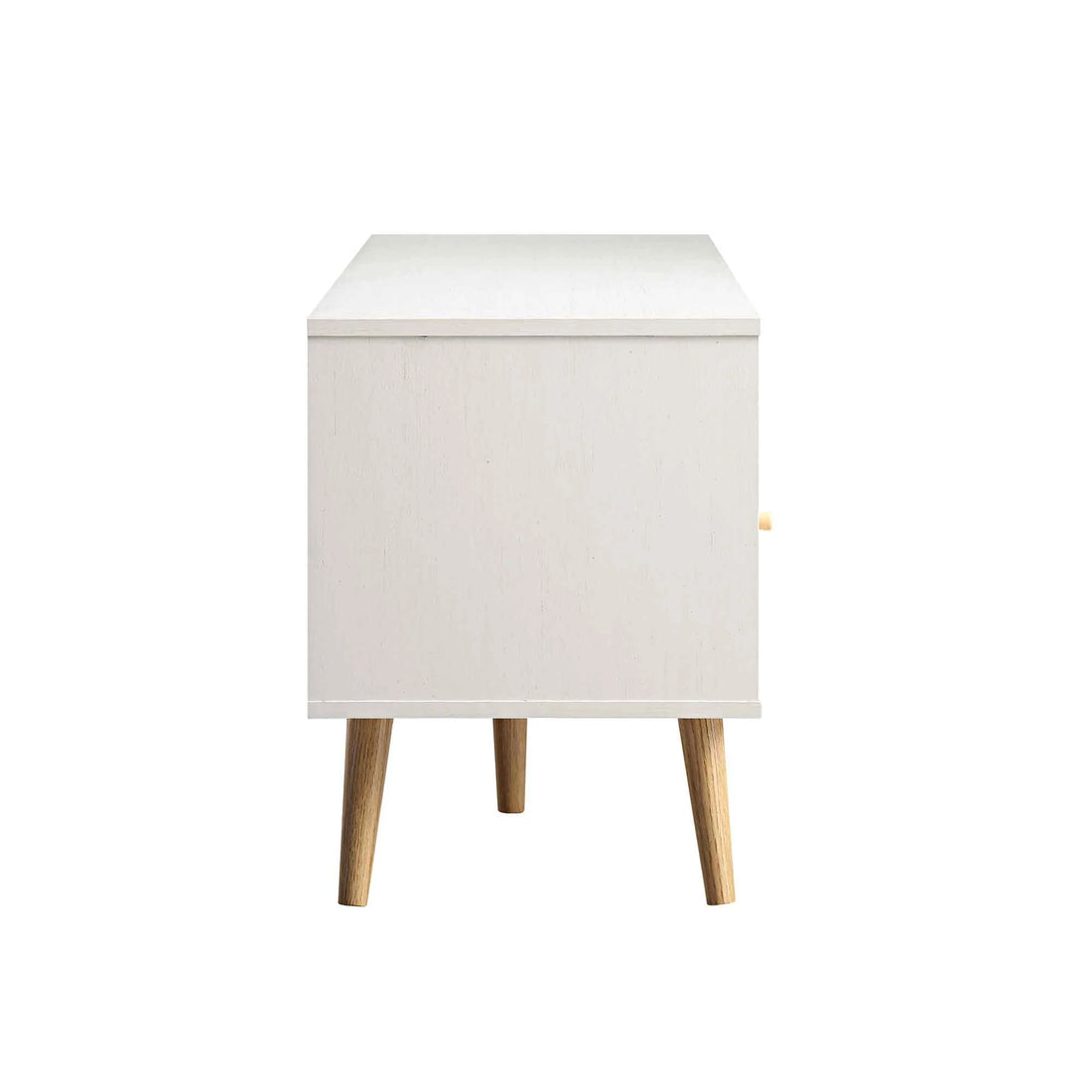 Frances Woven Rattan 160cm 3-Drawer TV Unit, White