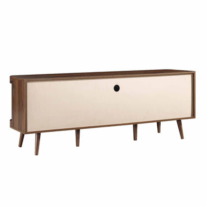 Izzy Curved Rattan 150cm TV Unit, Walnut