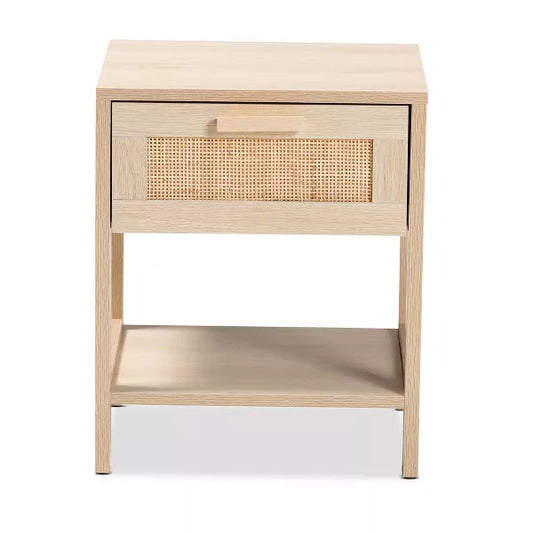Sebille Wood with Natural Rattan