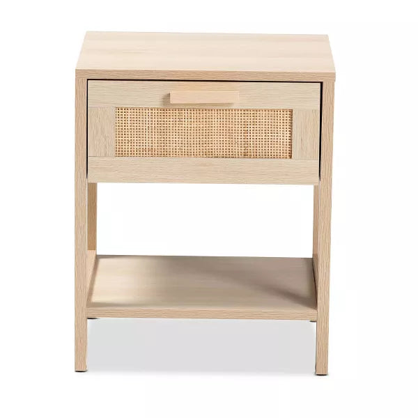 Sebille Wood with Natural Rattan