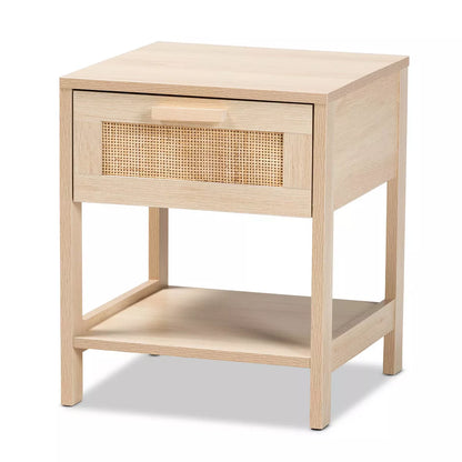 Sebille Wood with Natural Rattan