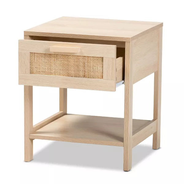 Sebille Wood with Natural Rattan