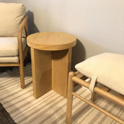 Bluff Park Round Wood Accent Table Natural