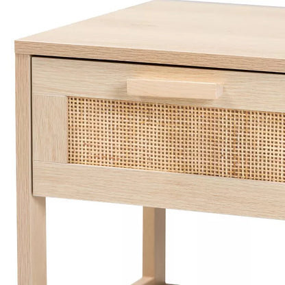 Sebille Wood with Natural Rattan