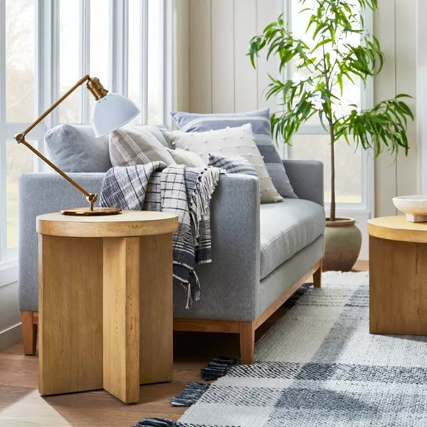Bluff Park Round Wood Accent Table Natural