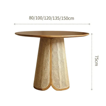 River rattan dining table and chairs