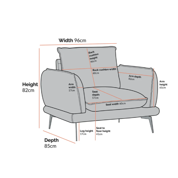 Obriel Oatmeal Fabric Armchair
