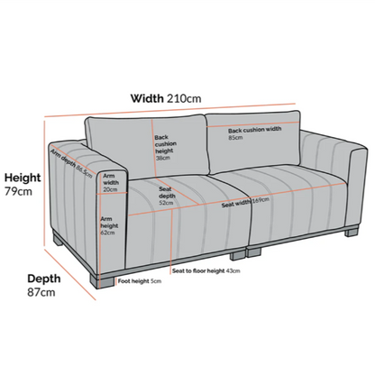 Belsize Beige Boucle Sofa