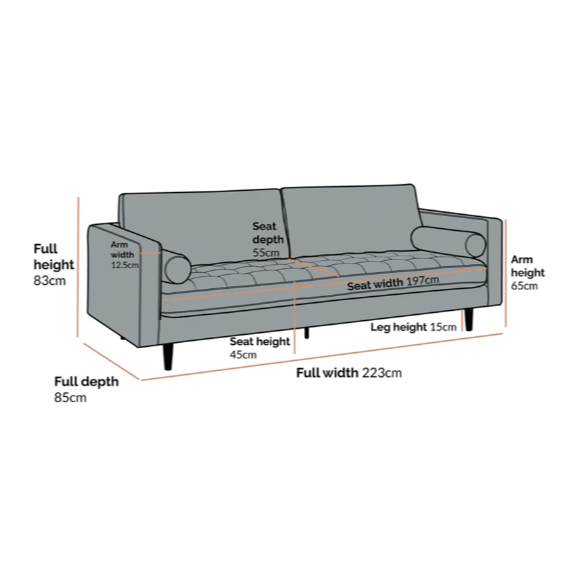 Henrietta Large 3-Seater