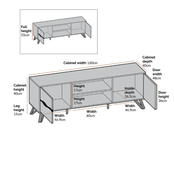 Weston Oak Effect Wide TV Unit