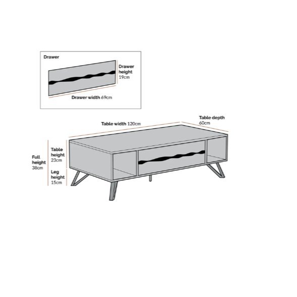 Weston Oak Effect Coffee Table