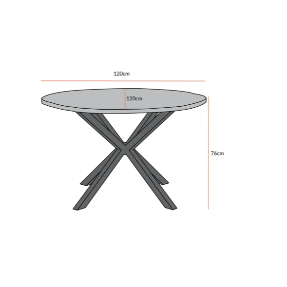 BERN Natural Curved Edge Solid Oak Dining Table