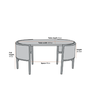 Jeanne Cane Rattan Solid Wood Oval Coffee Table