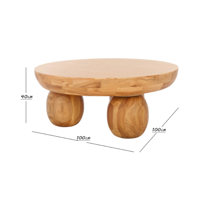 Hayliette Round Wood Coffee Table