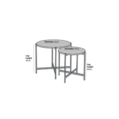 Lewes Oak Set of 2 Side Tables
