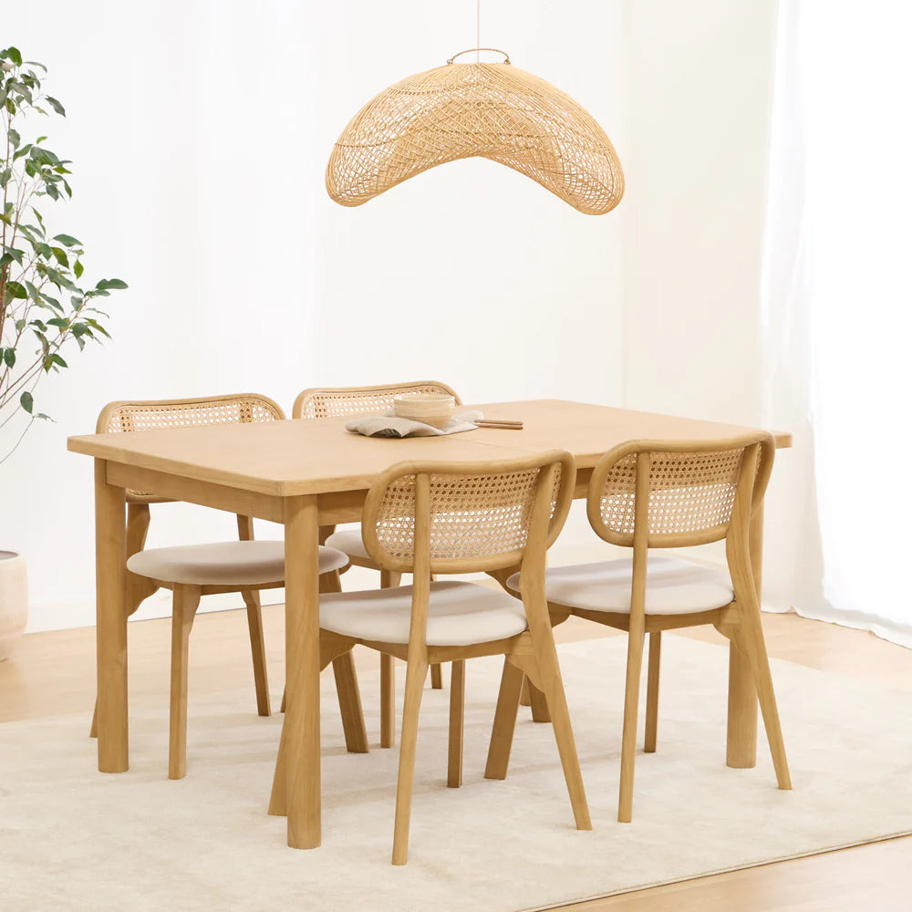 DANE EXTENDABLE TABLE PACK + 4 DARI CHAIRS