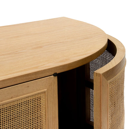 Ibarra Rattan Doors TV Entertainment unit - Natural Oak