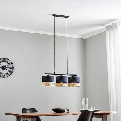 Boho Rustic Rattan Ceiling Lamp