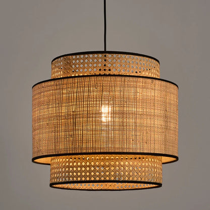 Traditional Boho Rattan Hanging Light