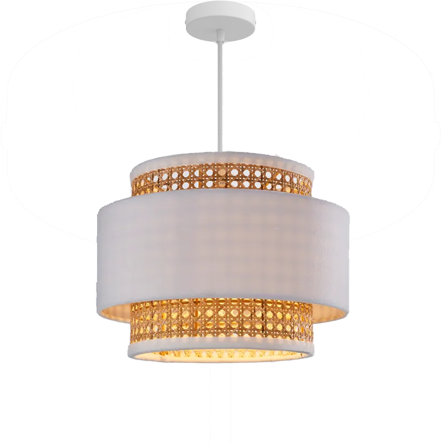 Vintage Style Rattan Boho Lamp