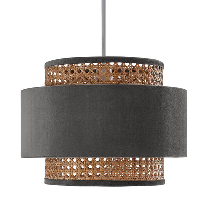 Handmade Boho Rattan Ceiling Lamp