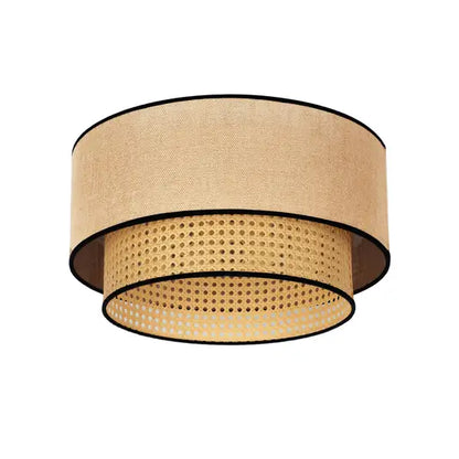 Natural Cane Boho Ceiling Lamp
