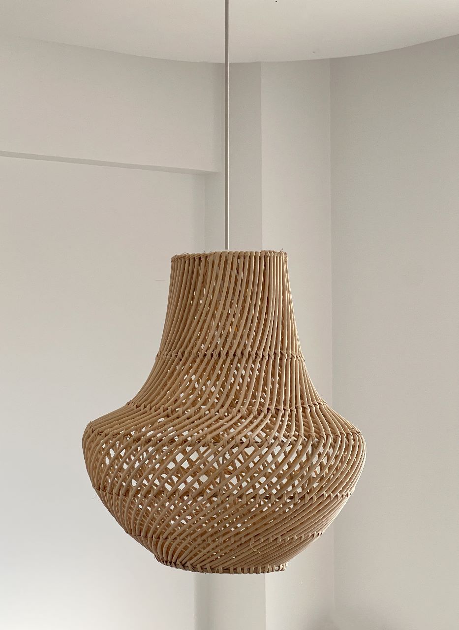Woven Rattan Boho Pendant Lamp