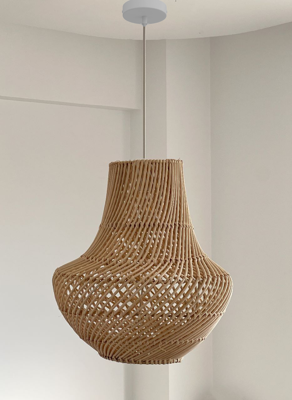 Woven Rattan Boho Pendant Lamp