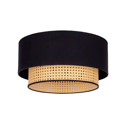 Vintage Cane and Rattan Ceiling Fixture
