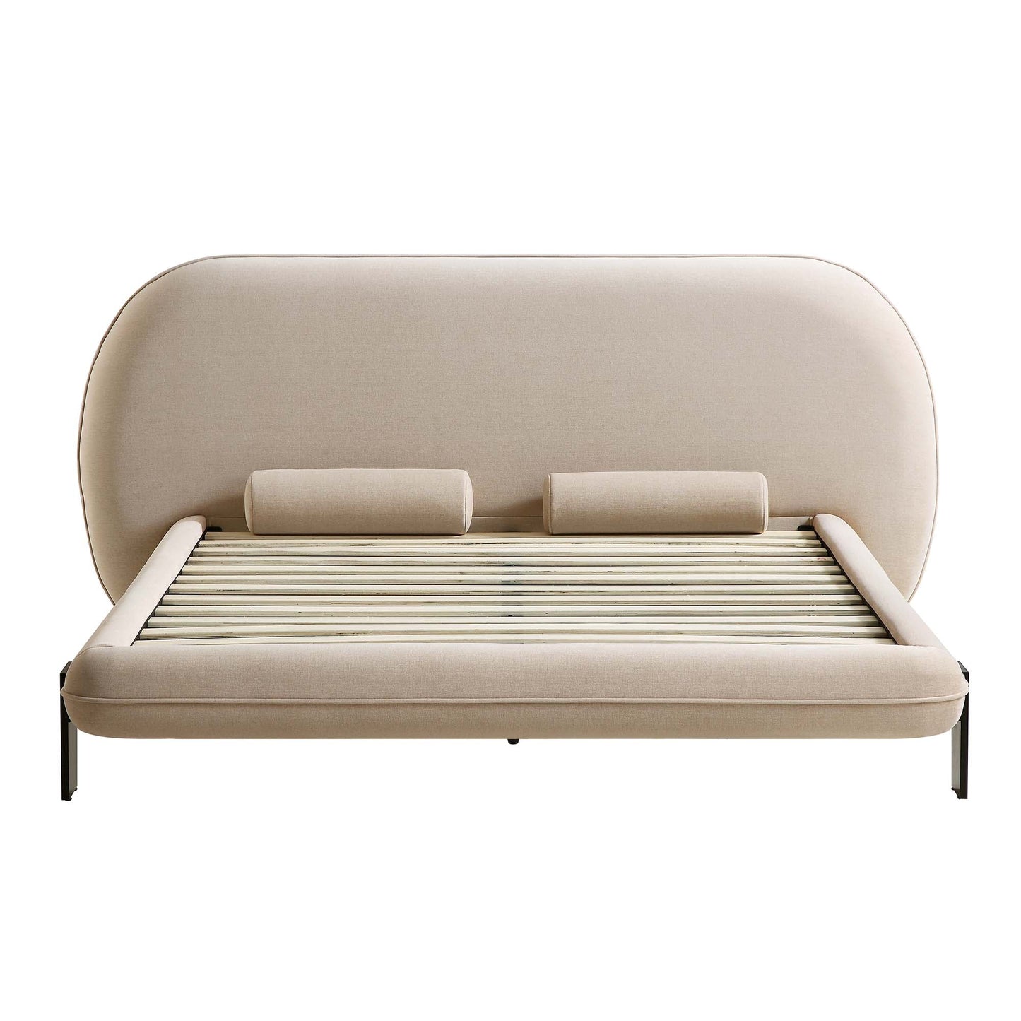 Elystan Oval Headboard Upholstered Bed.