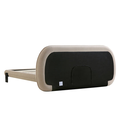 Elystan Oval Headboard Upholstered Bed.